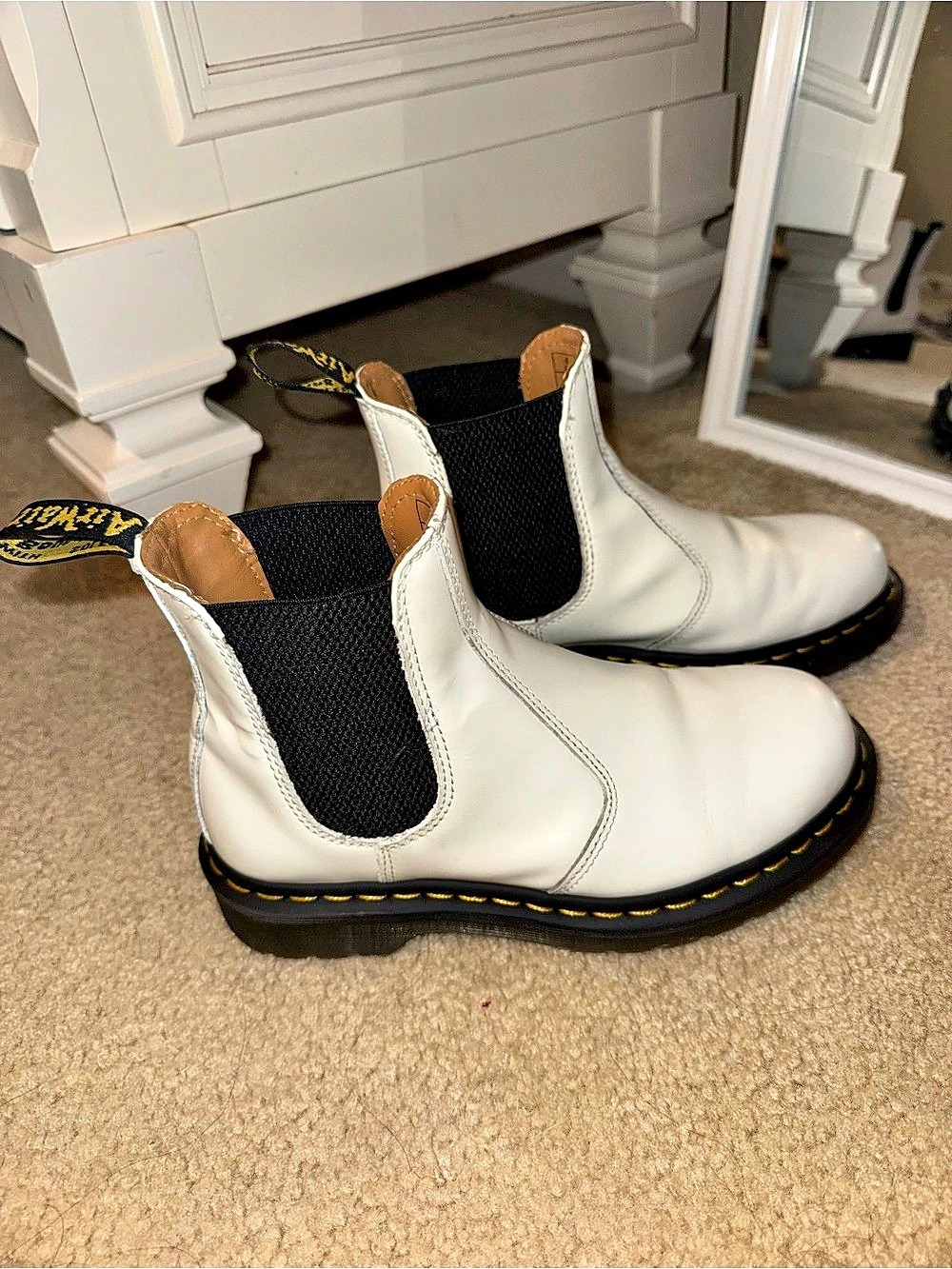 Dr. Martens White Chelsea Boot Size 6